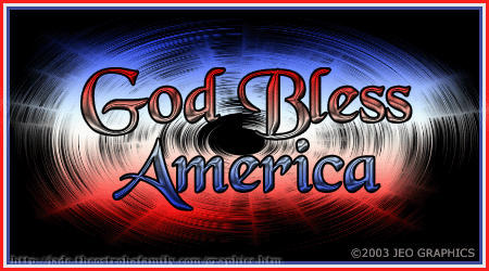 God bless America in red-white-blue