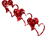 Hearts, 3 red and 3 white